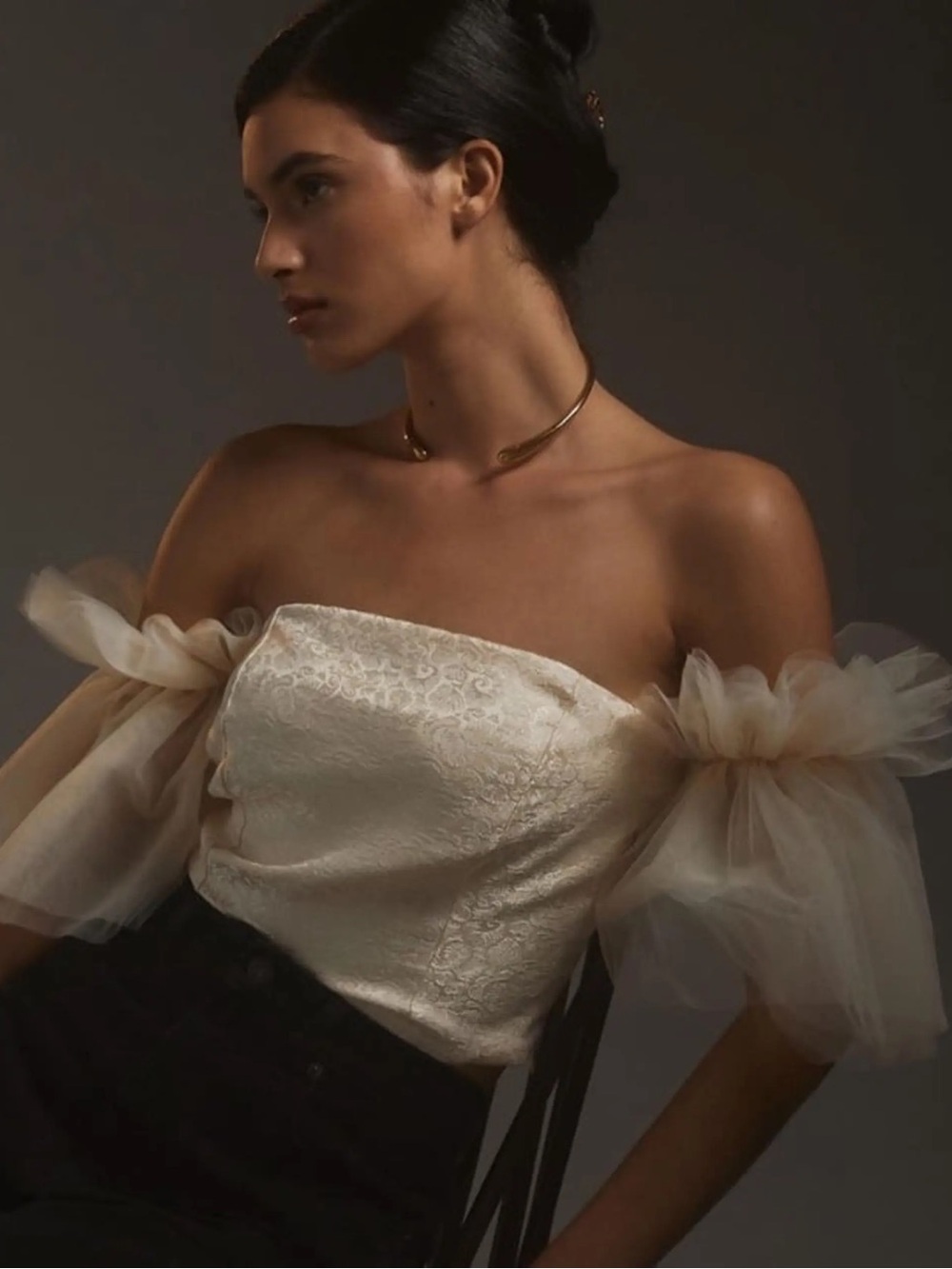 🆕 Sunday in Brooklyn Tulle Corset Top - Picture 3 of 11